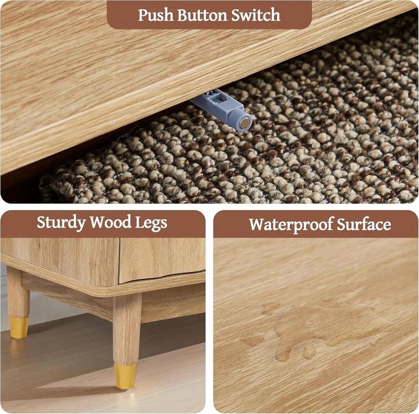 Fluted Six Drawer Dresser Walnut Finish FiftyThreeInchWide from PriceLows™