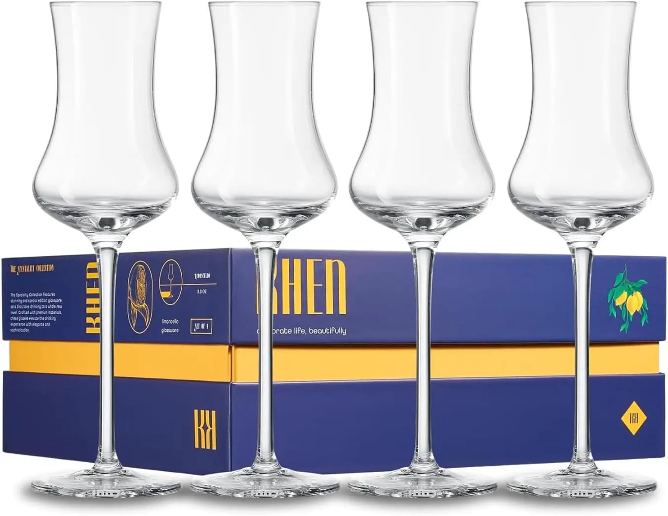 Specialty Limoncello Cocktail Glassware, Set of 4 from PriceLows™