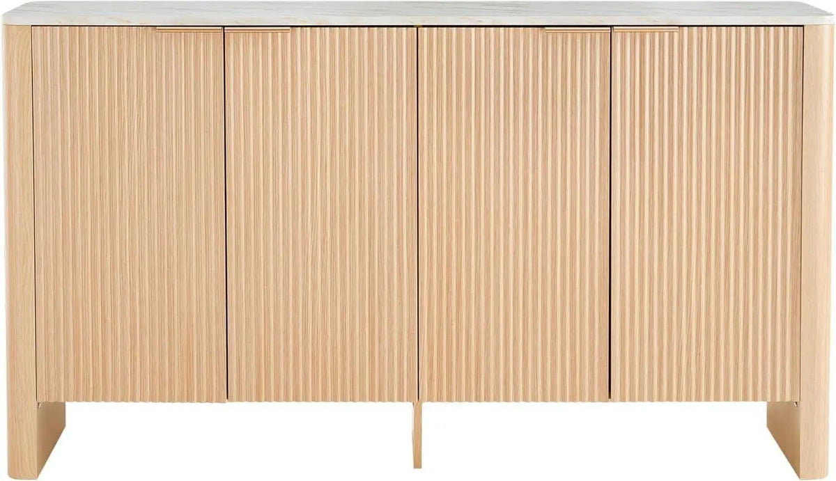 61 Inch Oak Sideboard Cabinet With Adjustable Shelves from PriceLows™