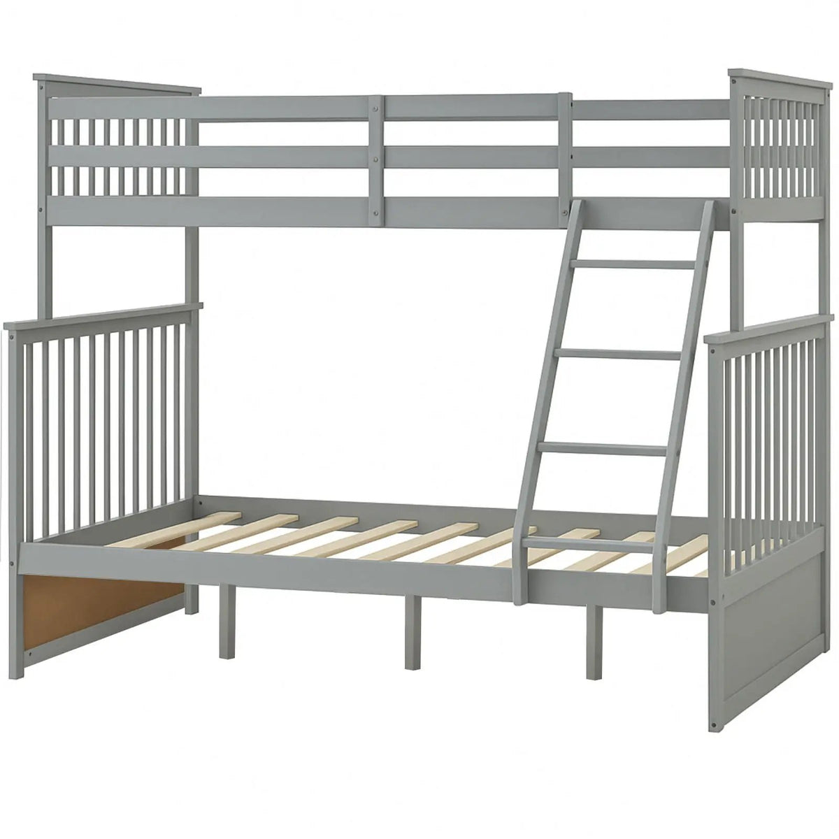 Bunk Bed With Ladder | Safety Guard Rails | Solid Pine Wood | Space-Saving Design