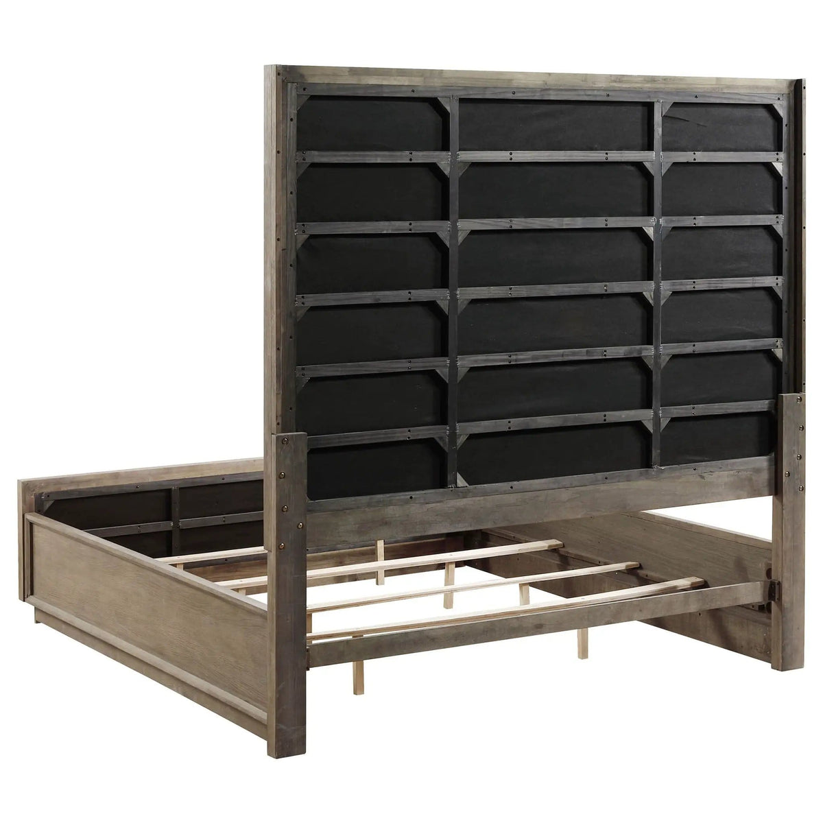 Durango 80-inch Eastern King Panel Bed Taupe | 81 x 86 x 80 in | Engineered Wood & Veneer | Oak
