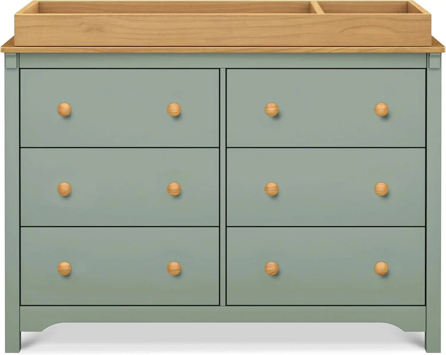 Shea Six Drawer Dresser Light Sage And Honey For Nursery from PriceLows™