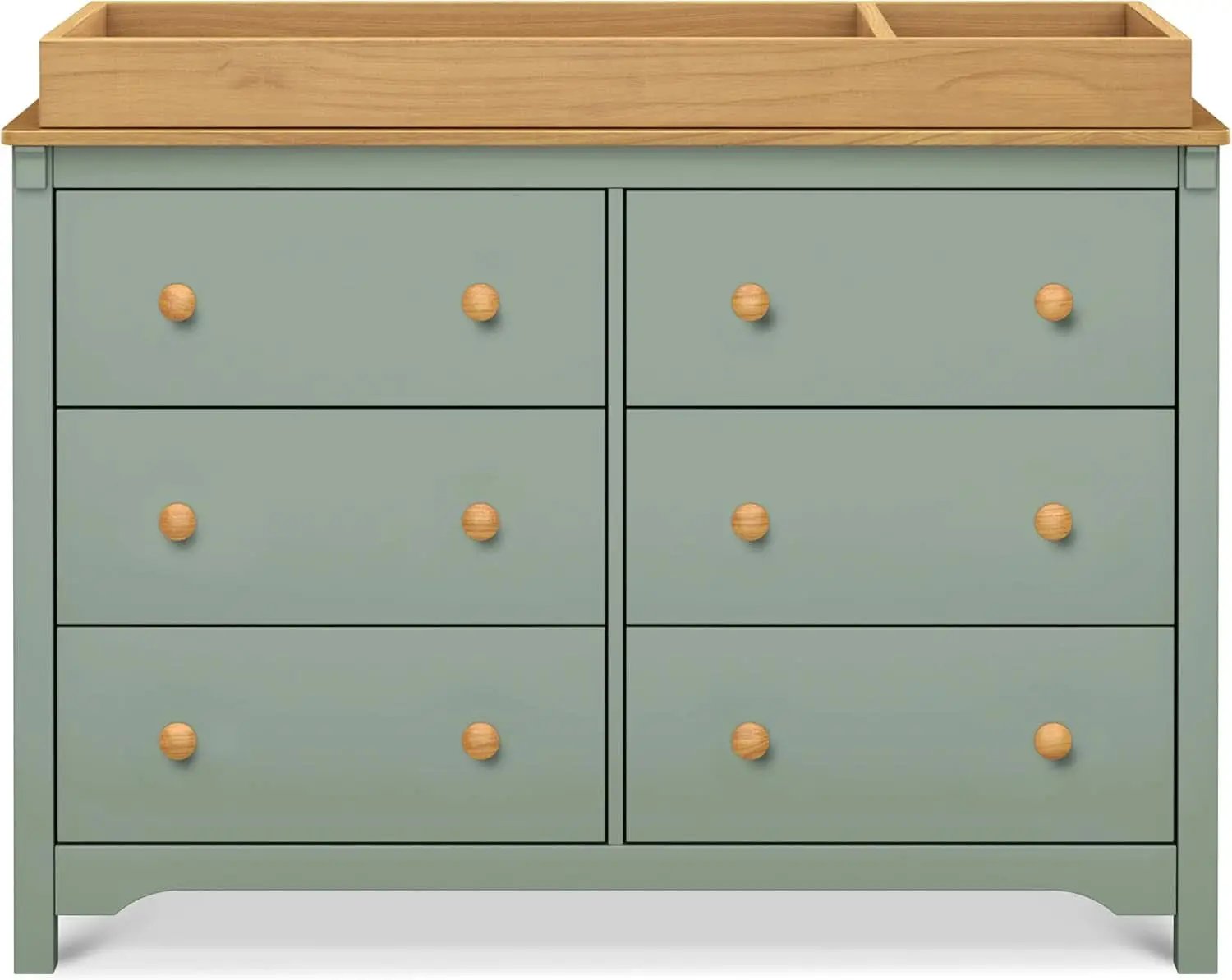 Shea Six Drawer Dresser Light Sage And Honey For Nursery from PriceLows™
