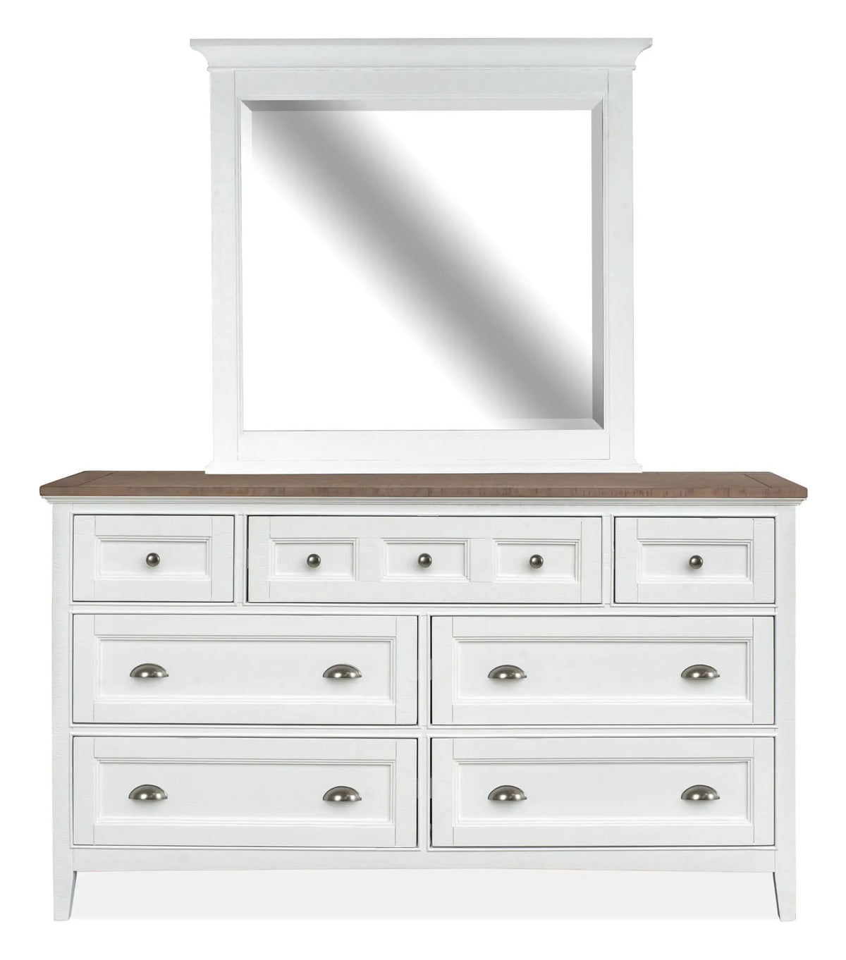 Heron Cove Two Tone Drawer Dresser | 2 Pieces | Bedroom Furniture | Bedroom