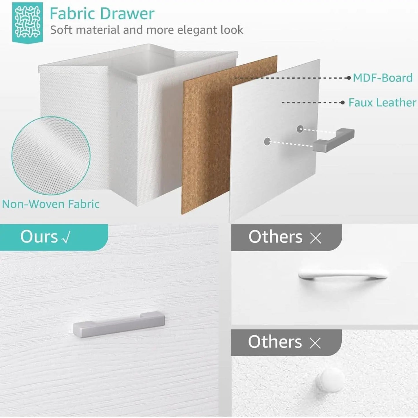 White Dresser With 6 Drawers For Bedroom Storage Solutions from PriceLows™