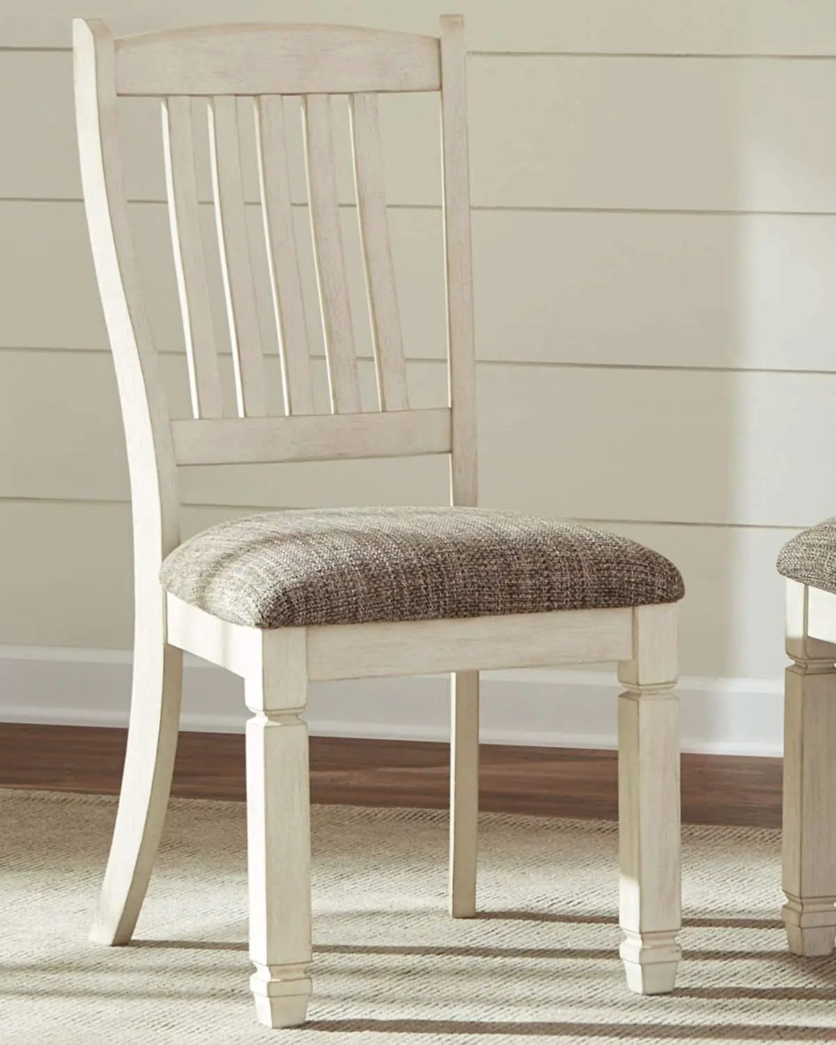 20 Inch Upholstered Dining Chair Antique White Set Of 2 from PriceLows™