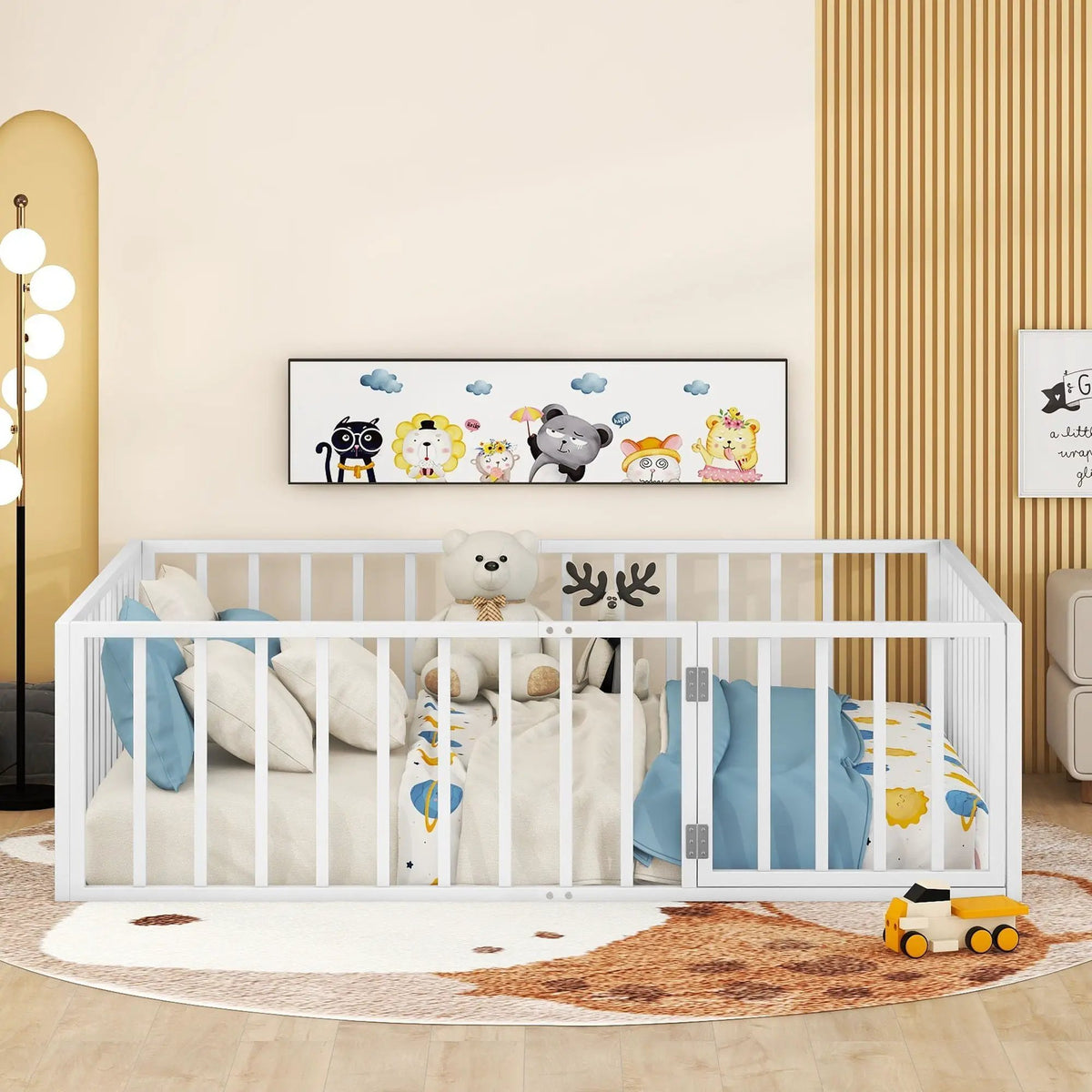 Metal Floor Bed Frame | Raised Fence Gate | Low Platform Design