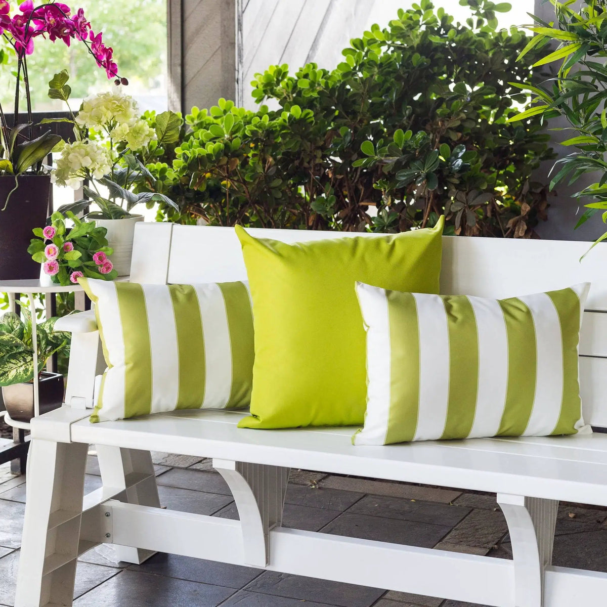 Horizon Stripe Pillow | Outdoor And Indoor Use | Water-Resistant Fabric | Removable Cover