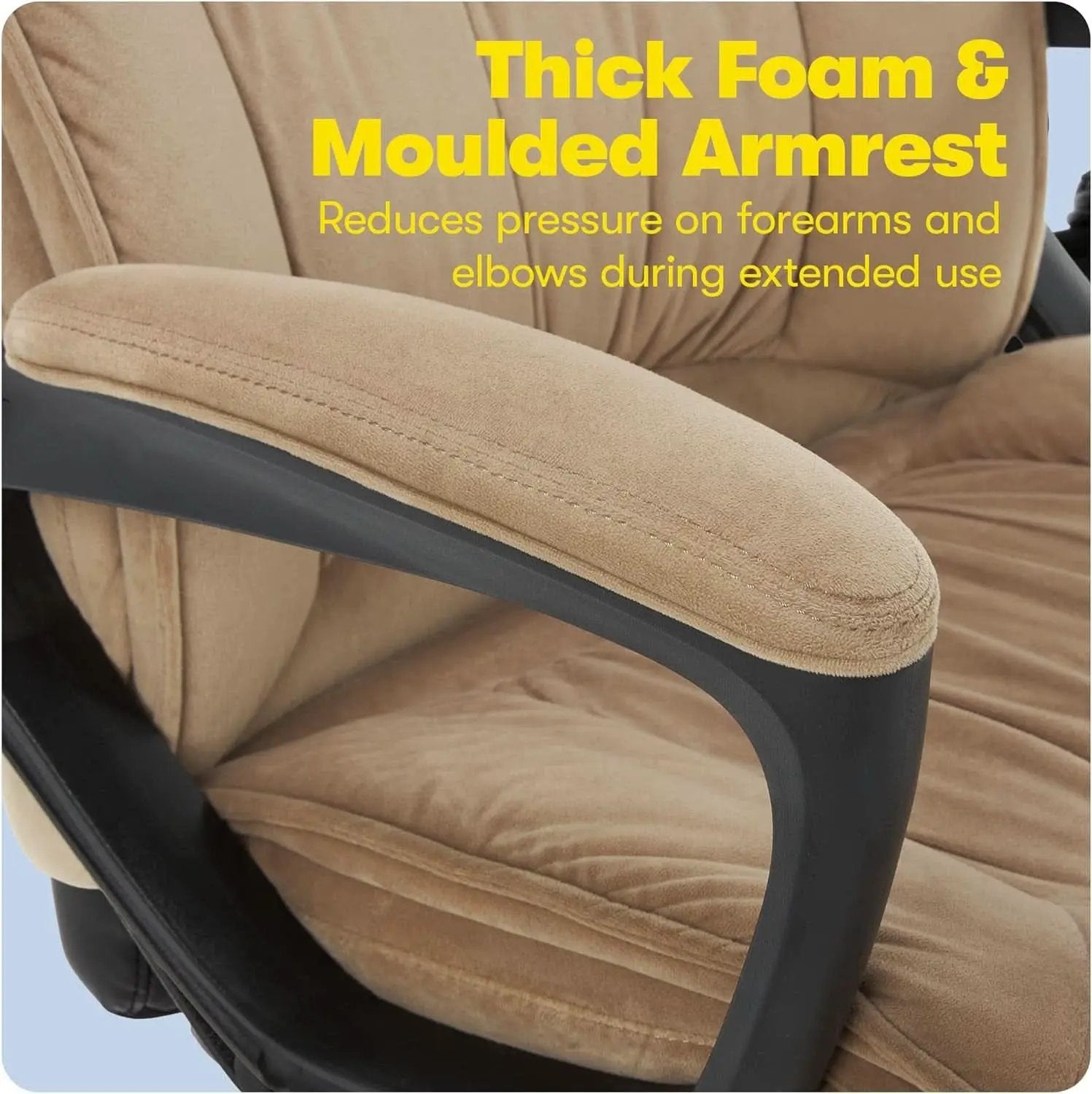 Hannah Executive Ergonomic Office Chair With Lumbar Support Beige Microfiber from PriceLows™