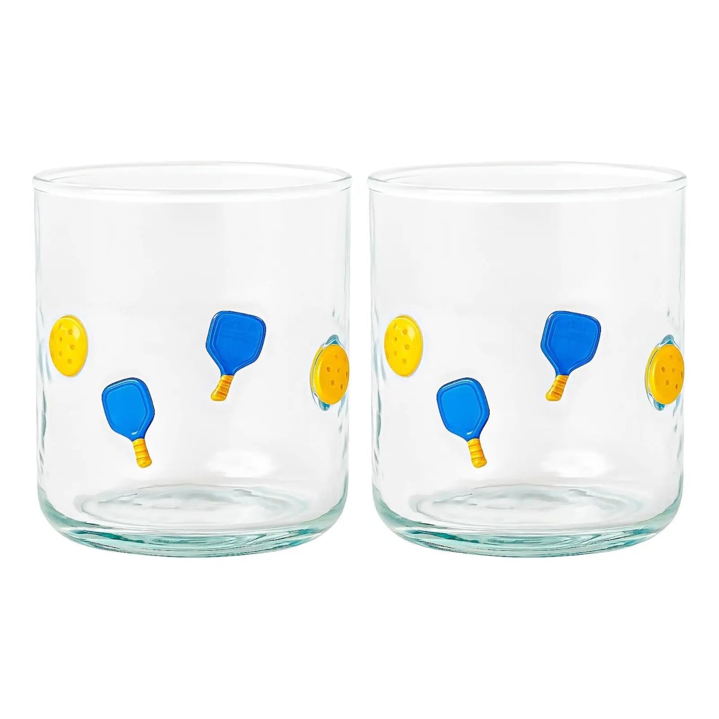 Khen Set of 2 Pickleball Paddle Icon Juice Glass Athletic Sports Cup 14.8oz from PriceLows™