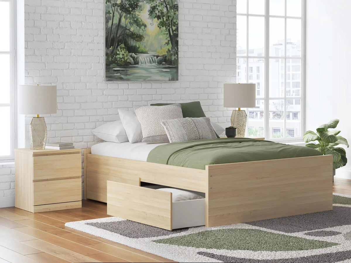 Platform Bed | Four Storage Drawers | Clean Minimal Design