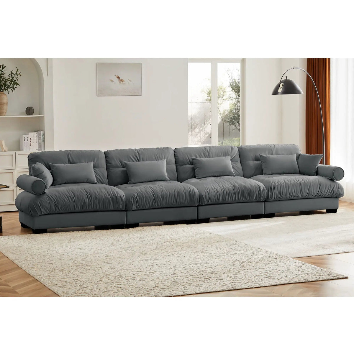 Sectional Sofa | Deep Seat Convertible | Modular Vintage | Oversized