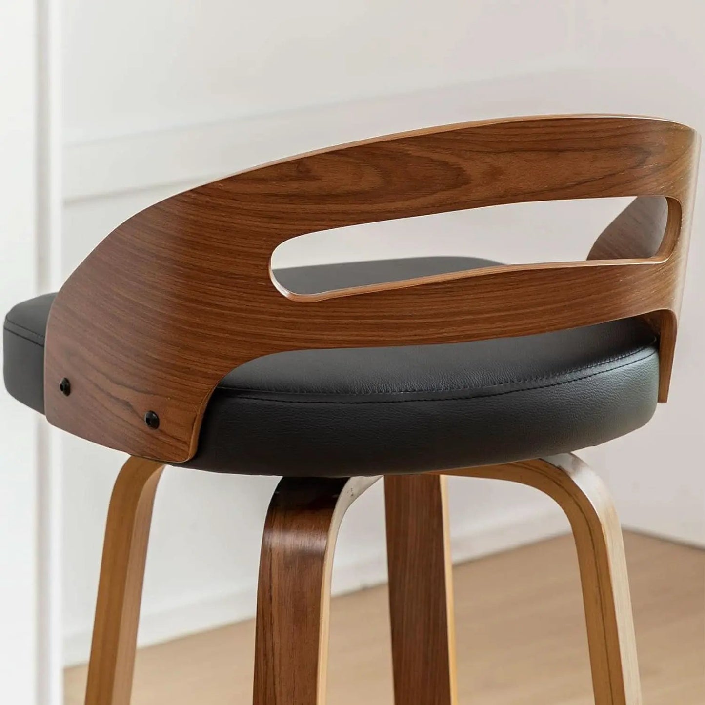 Bar Stools Set Of 2 Black Swivel For Home Bar Counter from PriceLows™