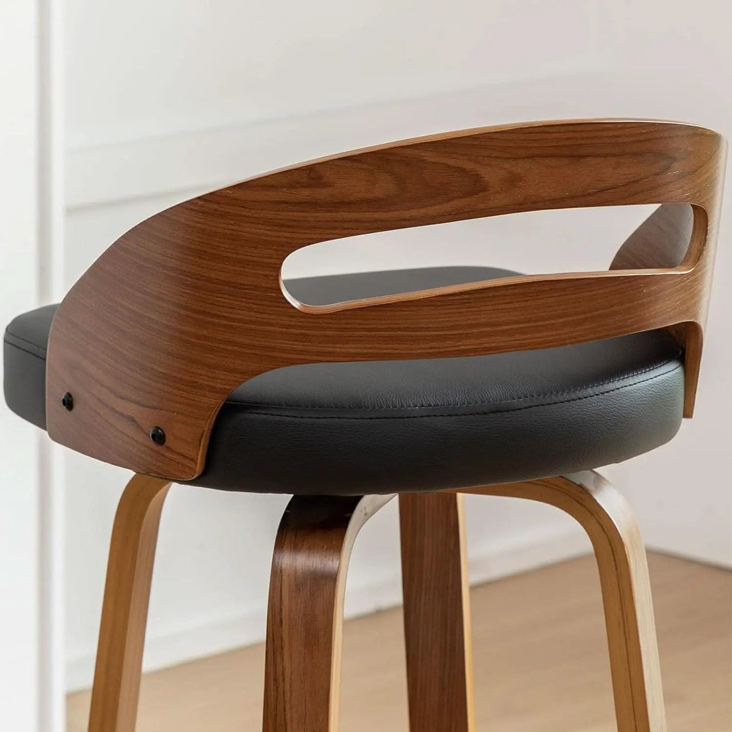Bar Stools Set Of 2 Black Swivel For Home Bar Counter from PriceLows™
