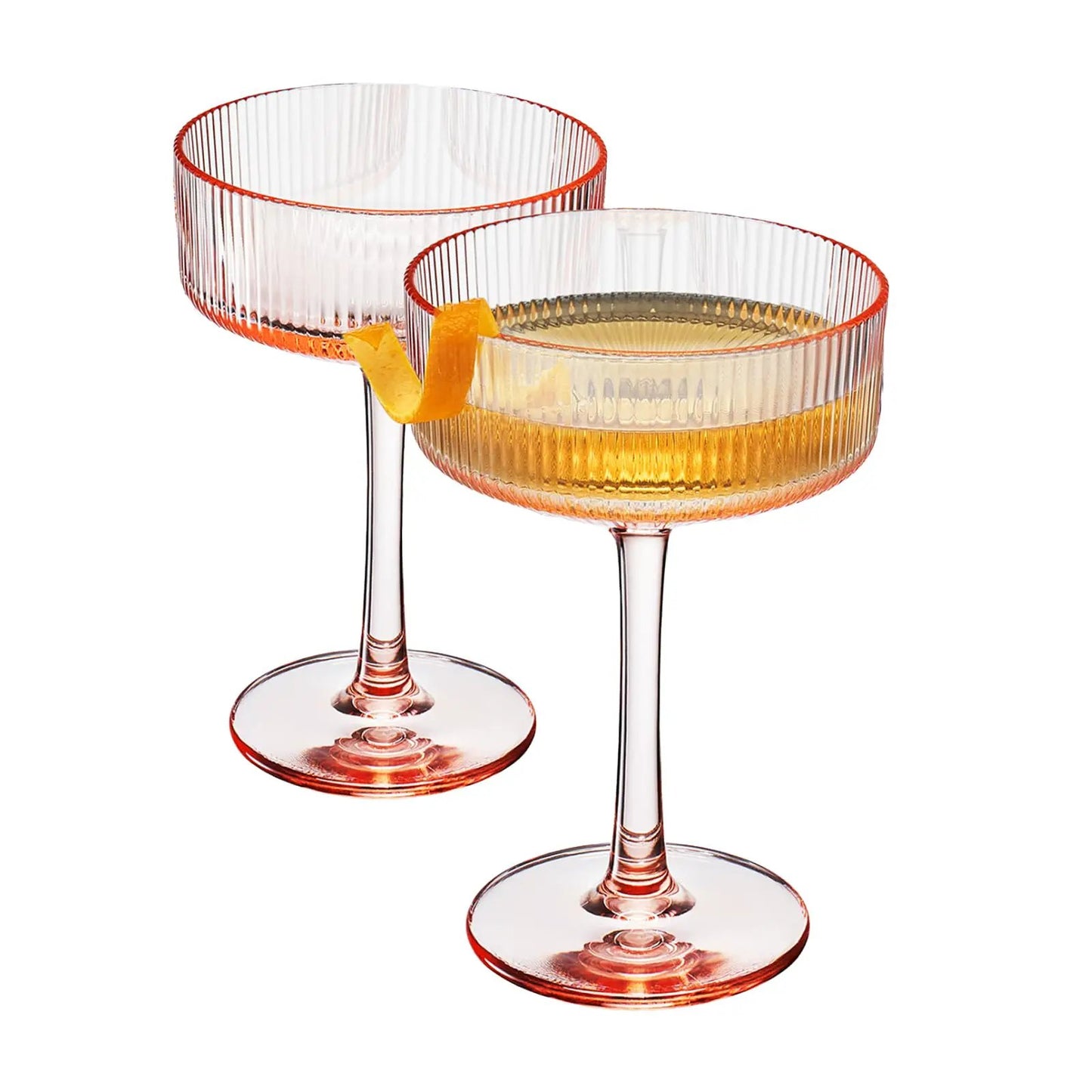 Madrid Acrylic Champagne Coupe Cocktail Glassware, Set of 2 from PriceLows™