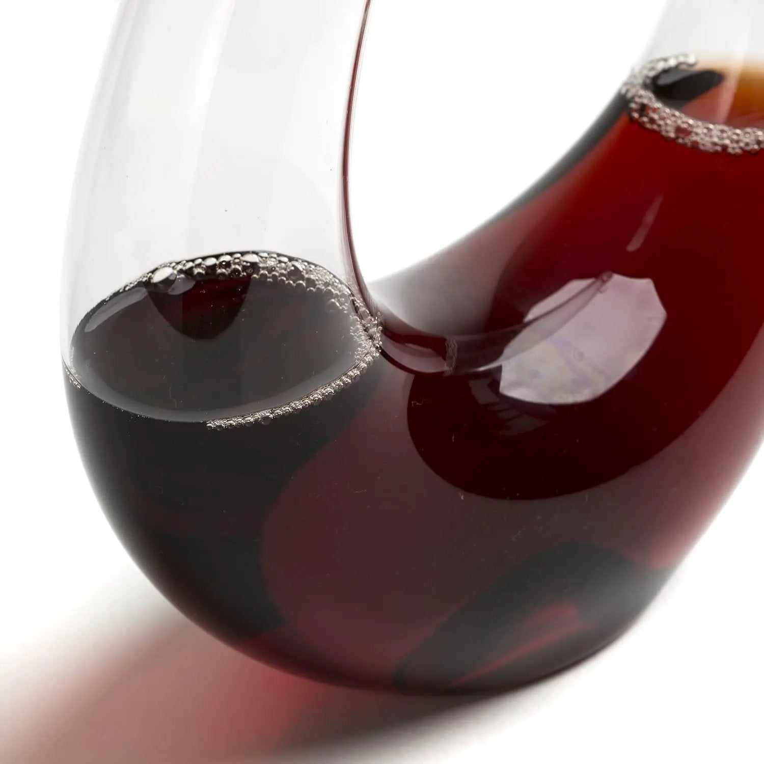 U-Shaped Glass Wine & Aerator- Amadeo Unique Curved Wine Decanters - 25 OZ from PriceLows™