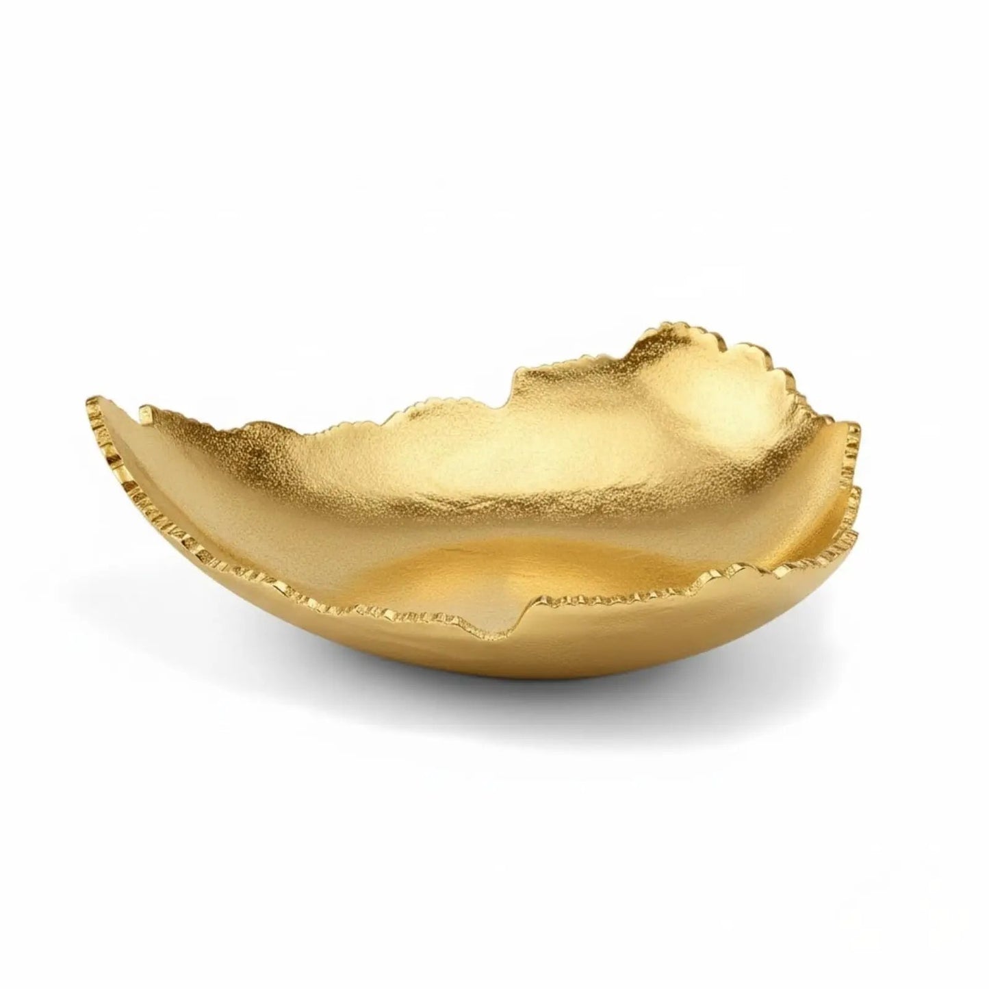 Gold Platter Bowl – Modern Aluminum Decorative Centerpiece with Textured Metallic Finish from PriceLows™