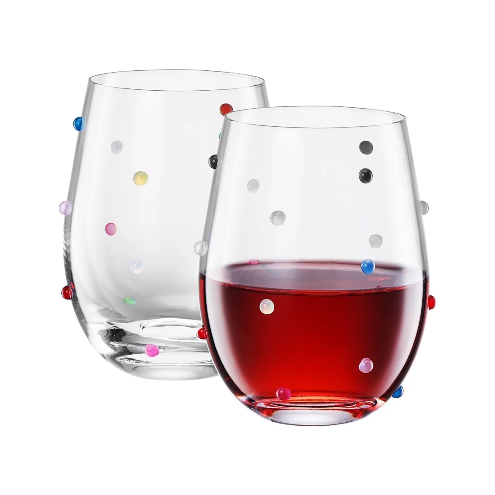 Khen Confetti Stemless Wine - Set of 2 from PriceLows™
