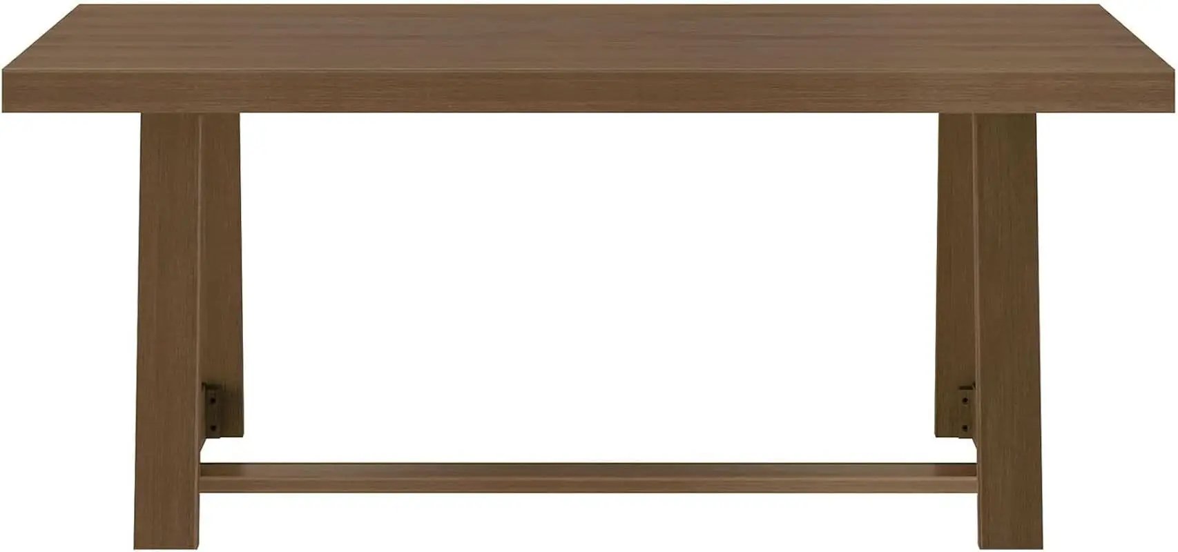 72 Inch Farmhouse Dining Table Solid Wood Rustic Kitchen Table Pecan Wirebrush from PriceLows™