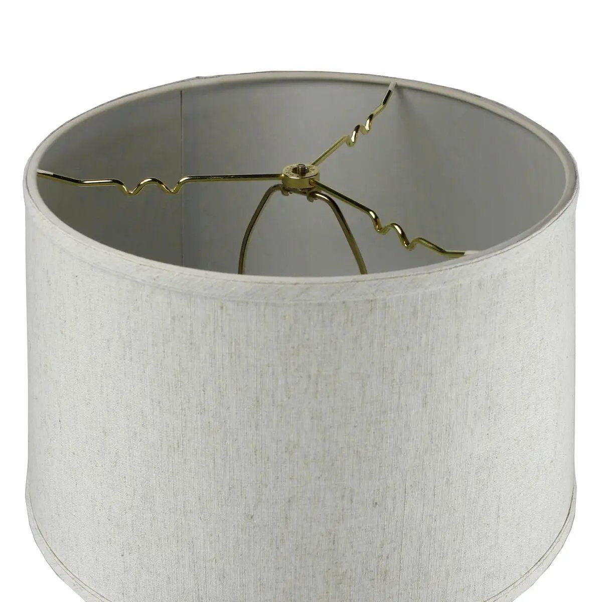 Swag Plug In Pendant | 14 Inch Width | Shallow Drum Textured Oatmeal Shade