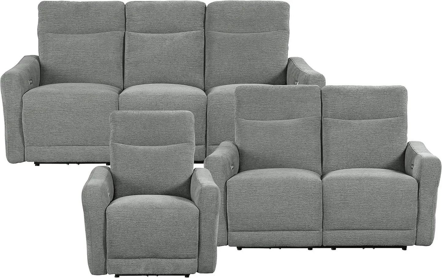 Rainwood Wallhugger Power Reclining 3 Piece Dove Gray from PriceLows™