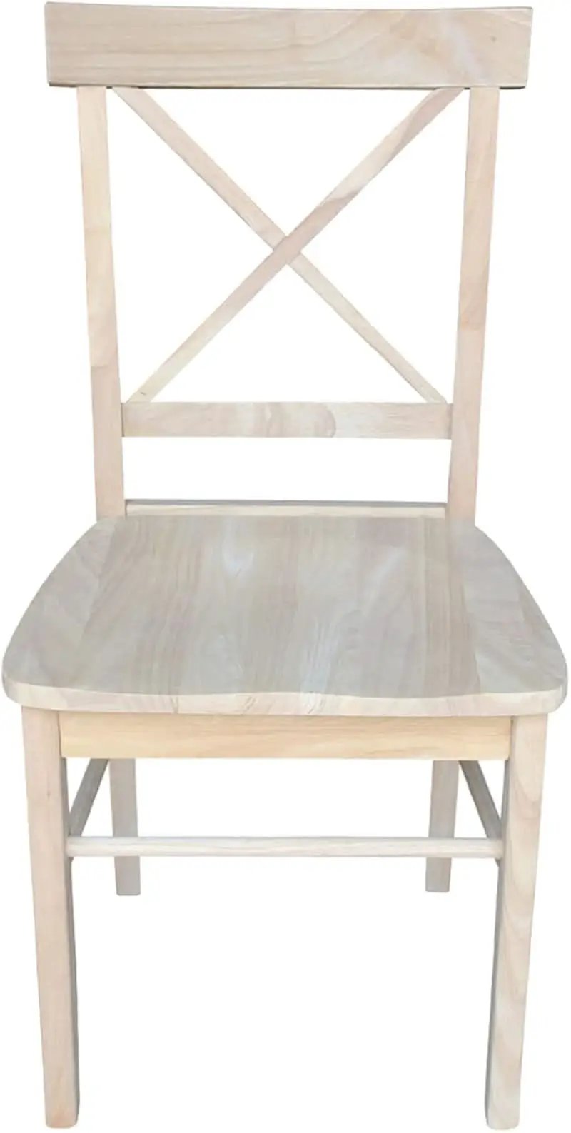 X Back Dining Chairs Set Of 2 In Unfinished Parawood from PriceLows™