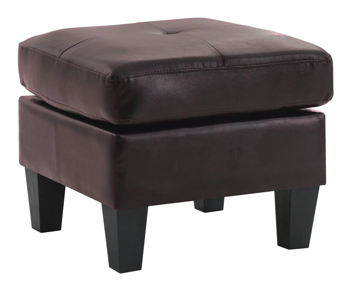 Tufted Ottoman | Compact Two Seater | White Finish | 23 In