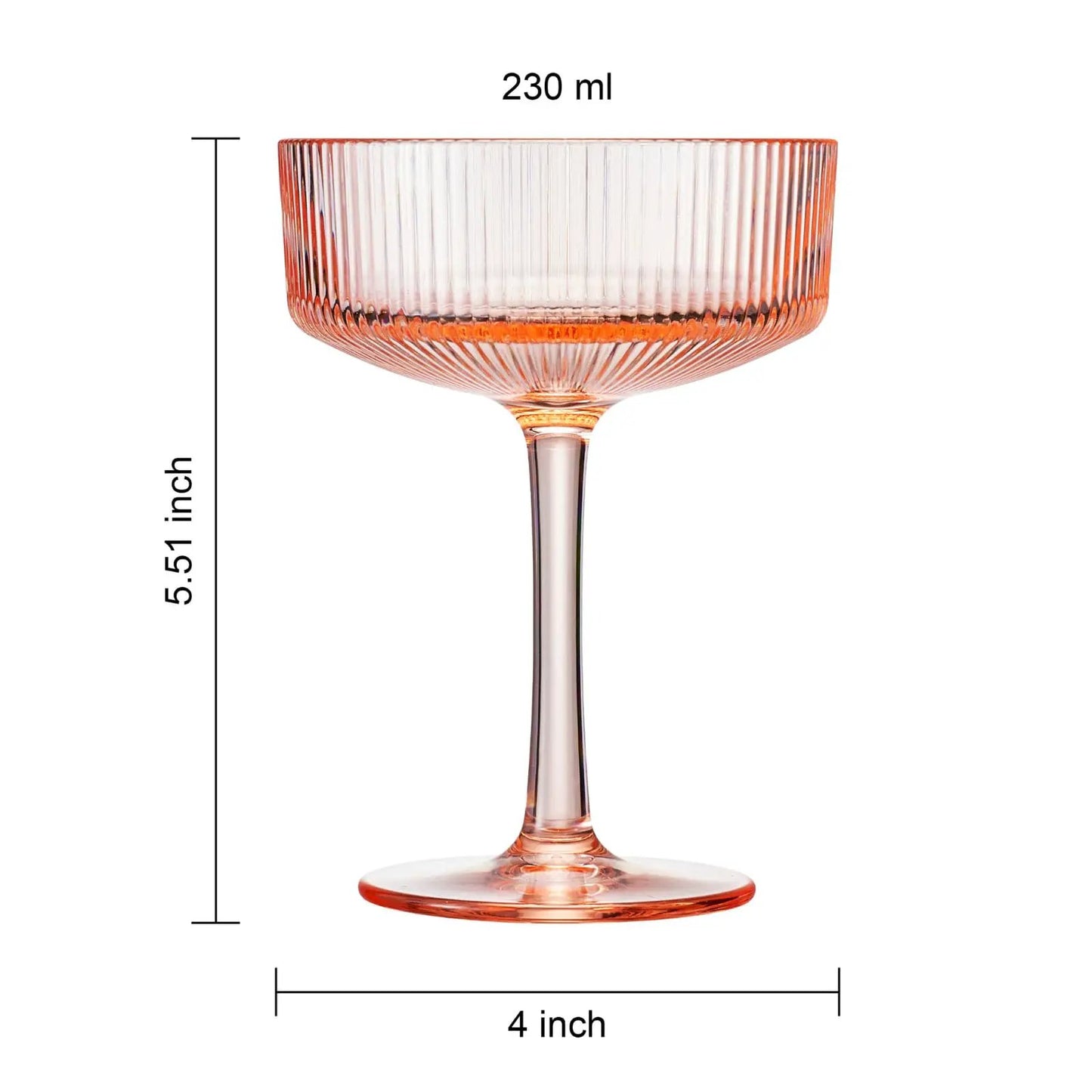 Madrid Acrylic Champagne Coupe Cocktail Glassware, Set of 2 from PriceLows™