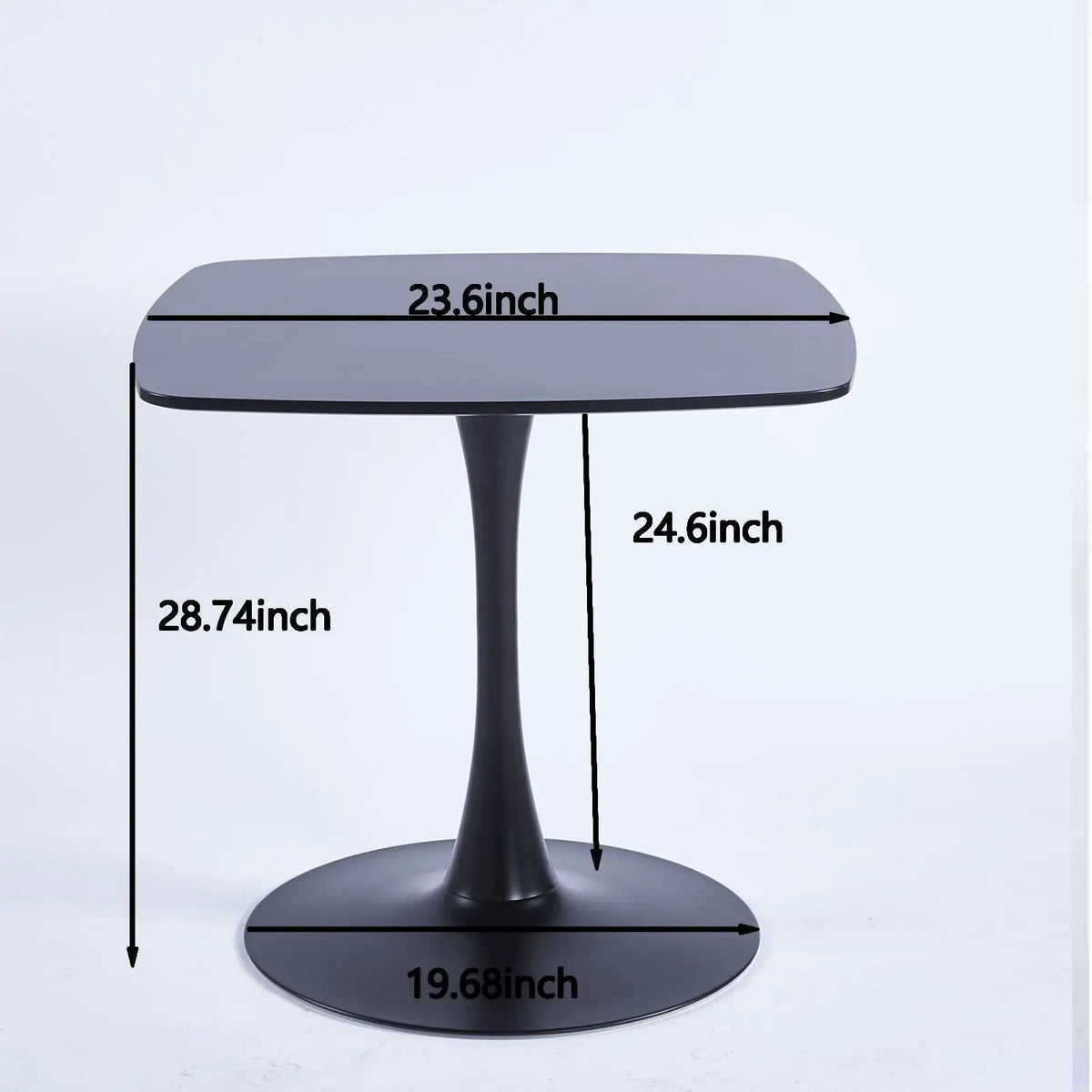 Modern Dining Table | 42 Inch Square | Pedestal Base | Contemporary Design