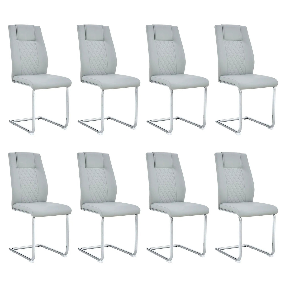 Modern Dining Chairs | Padded Seat | Metal Legs | Anti-Slip Footpads