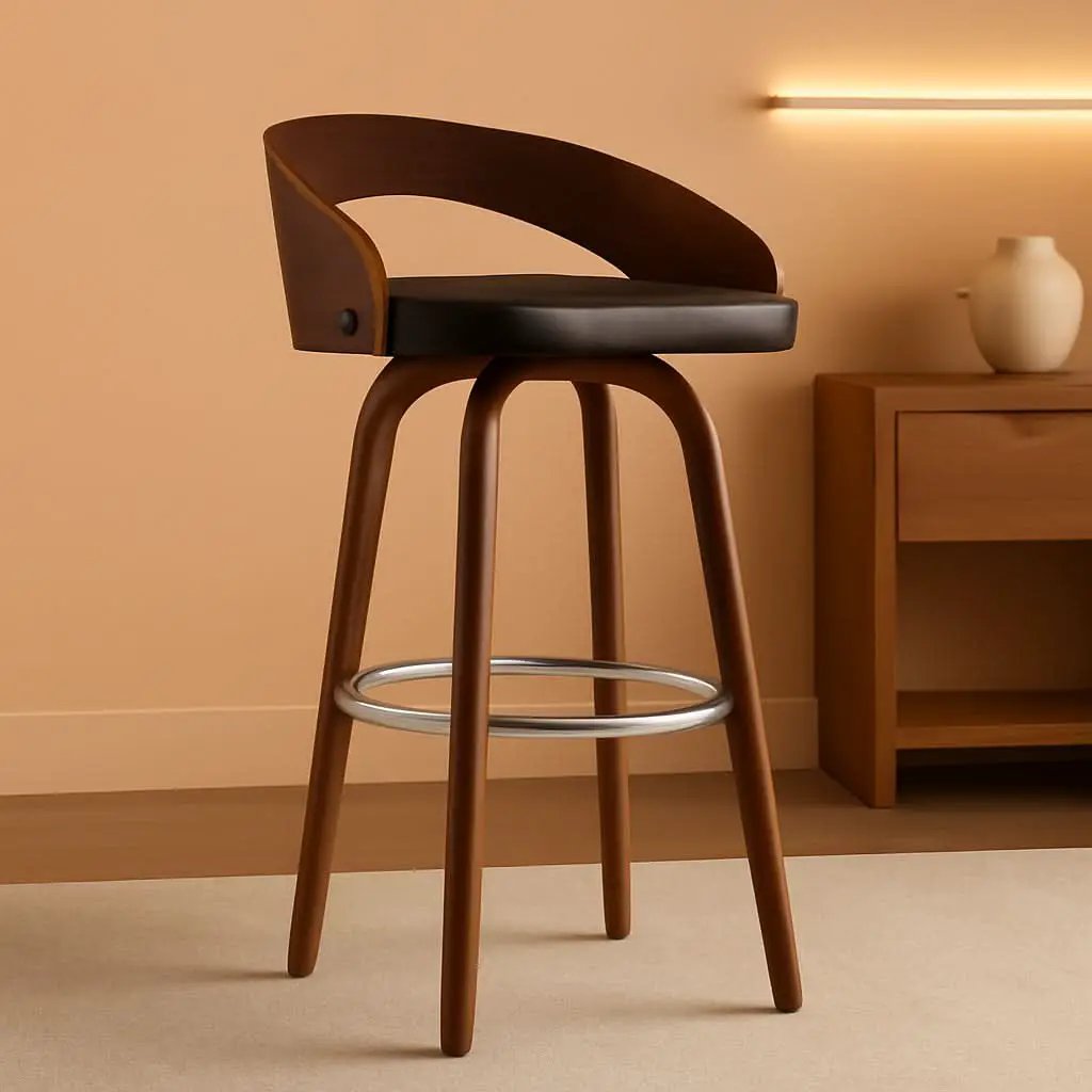 Sonia 26 Inch Counter Height Bar Stool Walnut Brown from PriceLows™