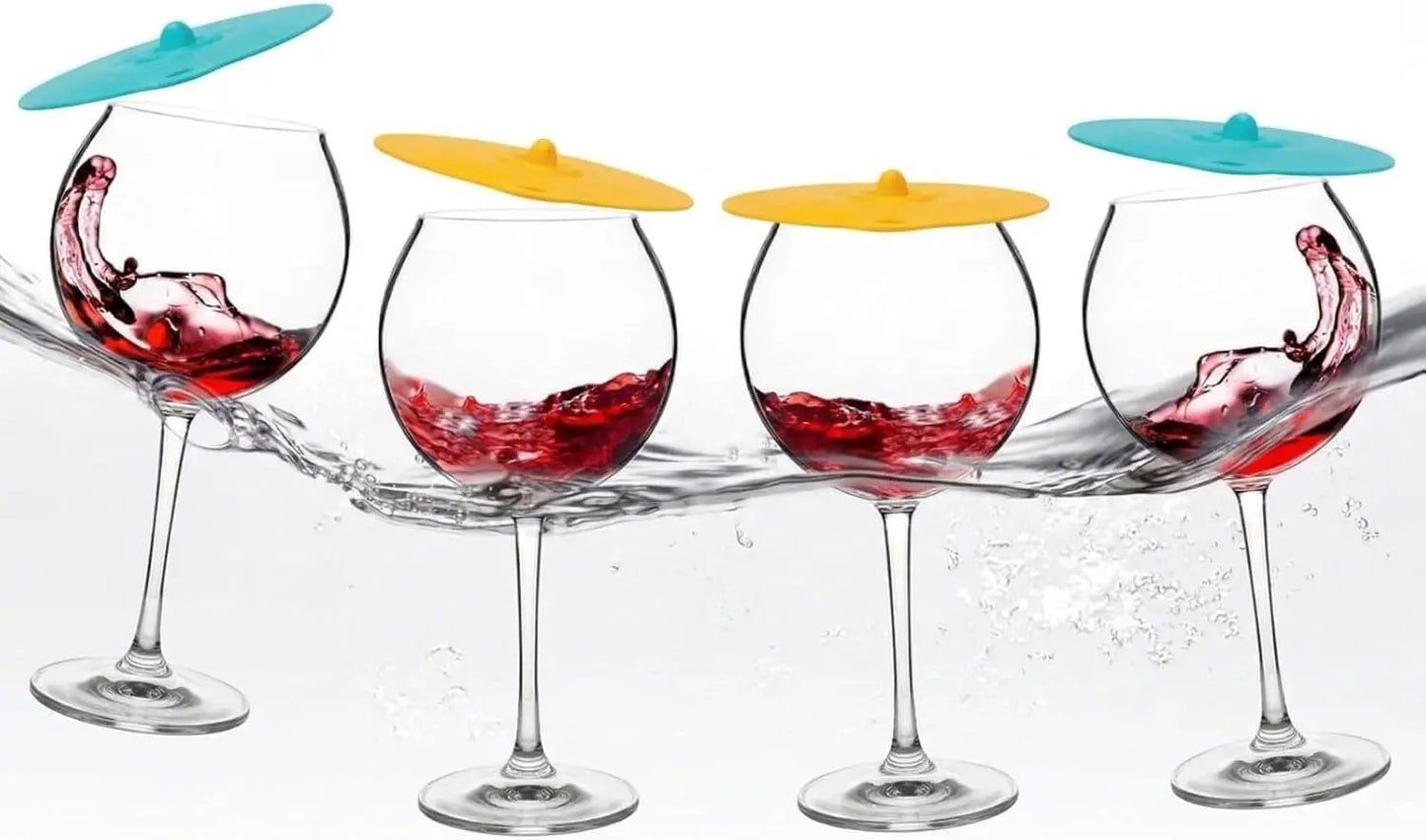 Floating Wine Glasses for Pool with Lids (Set of 4) – 21oz from PriceLows™