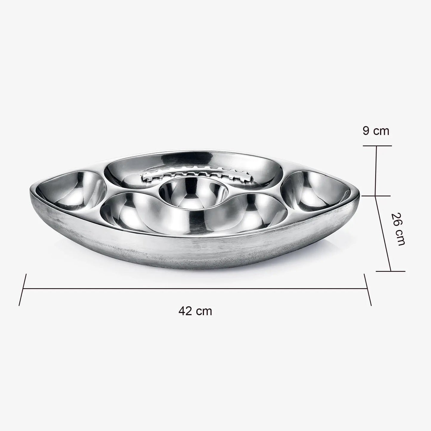 Football Tailgate Superbowl Serving Bowl Silver Brass Snack from PriceLows™