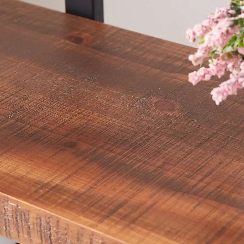 Four Tier Natural Wood Bookshelf Rustic Industrial from PriceLows™