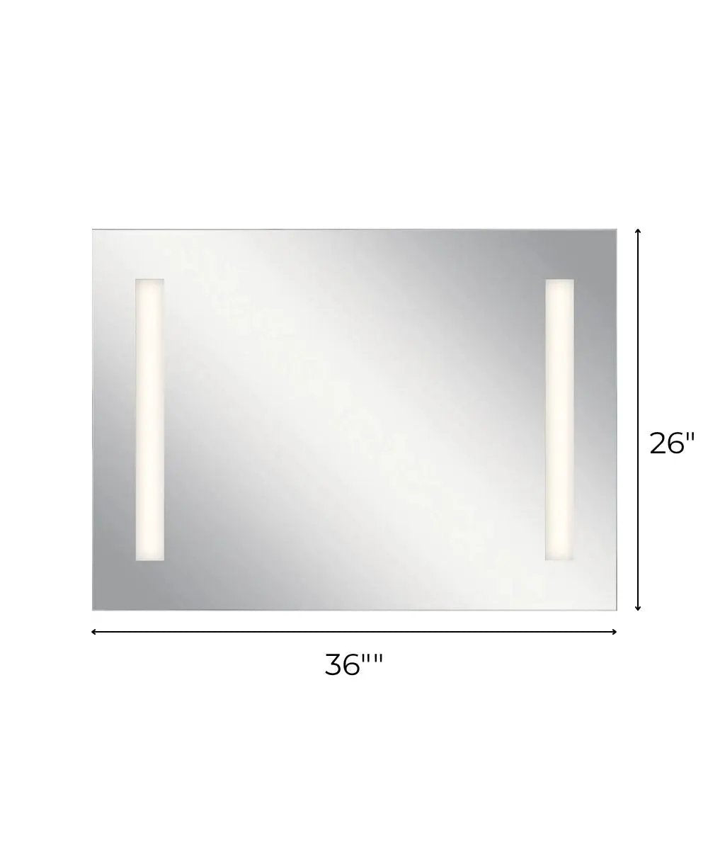 Bathroom Vanity Mirror | 4 Light LED Backlit | Bluetooth Soundbar | 36X26