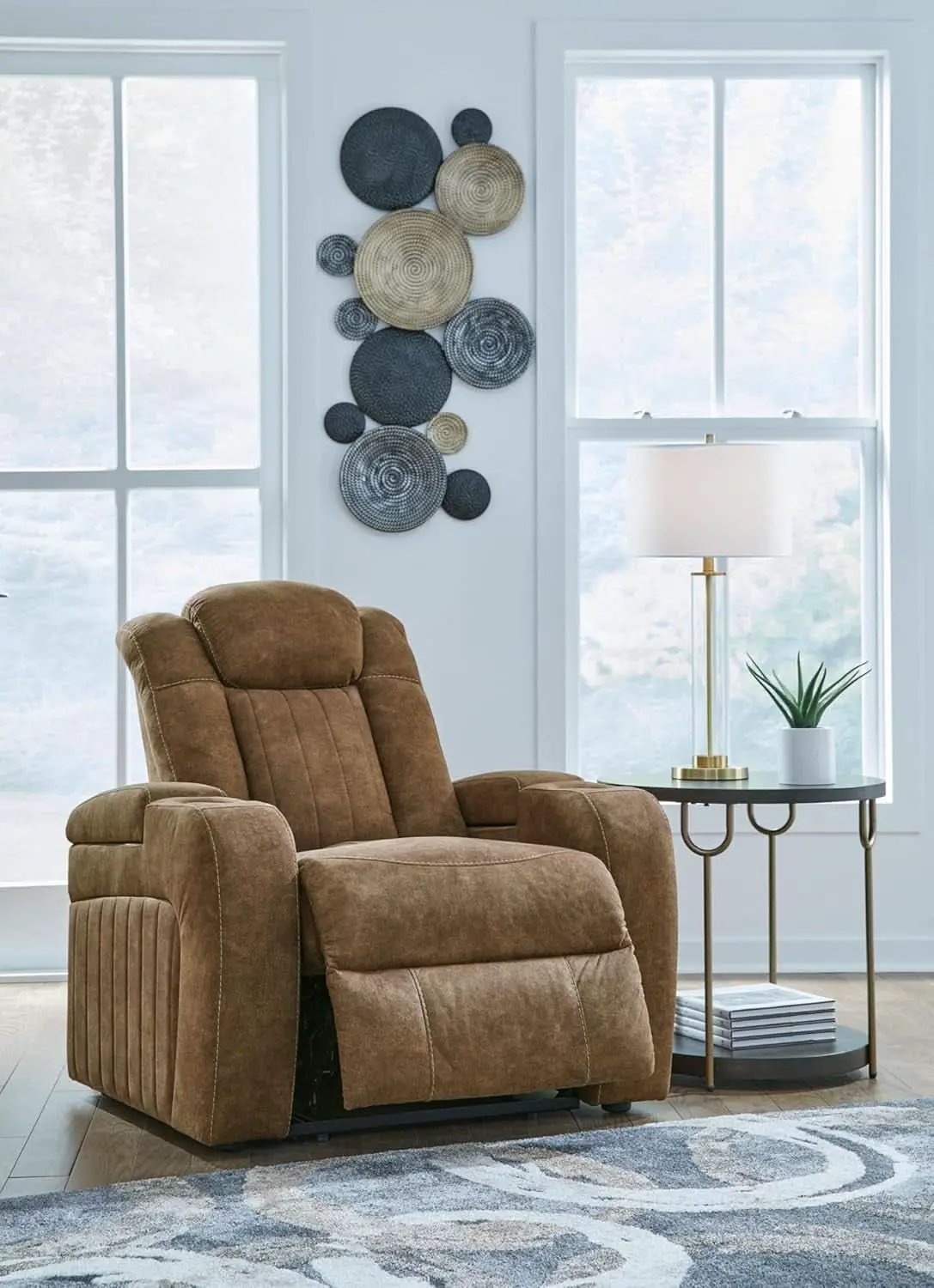 Wolfridge Dark Brown Power Recliner With USB Ports from PriceLows™