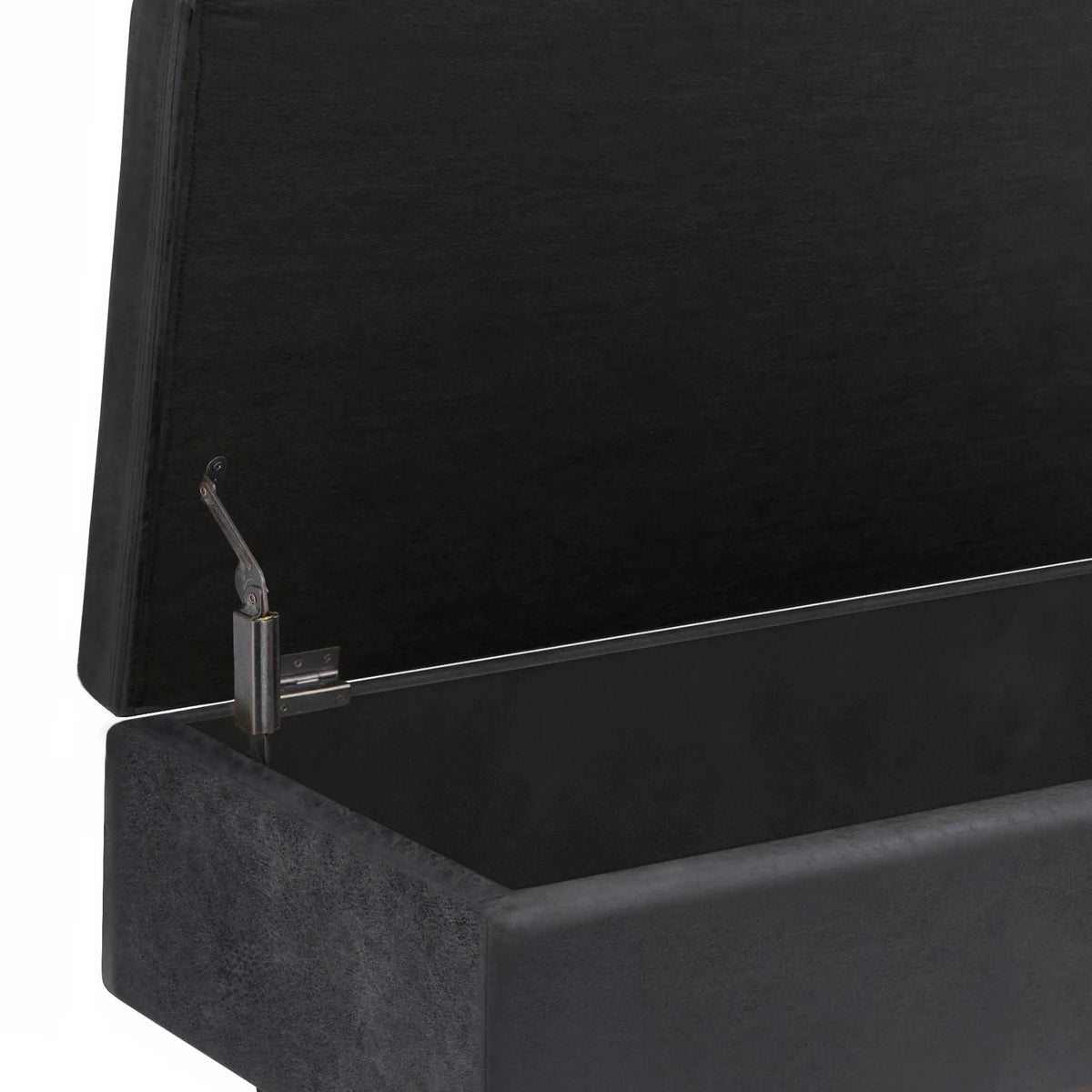 Storage Ottoman | Rectangular Design | Solid Wood Frame | Lift Top