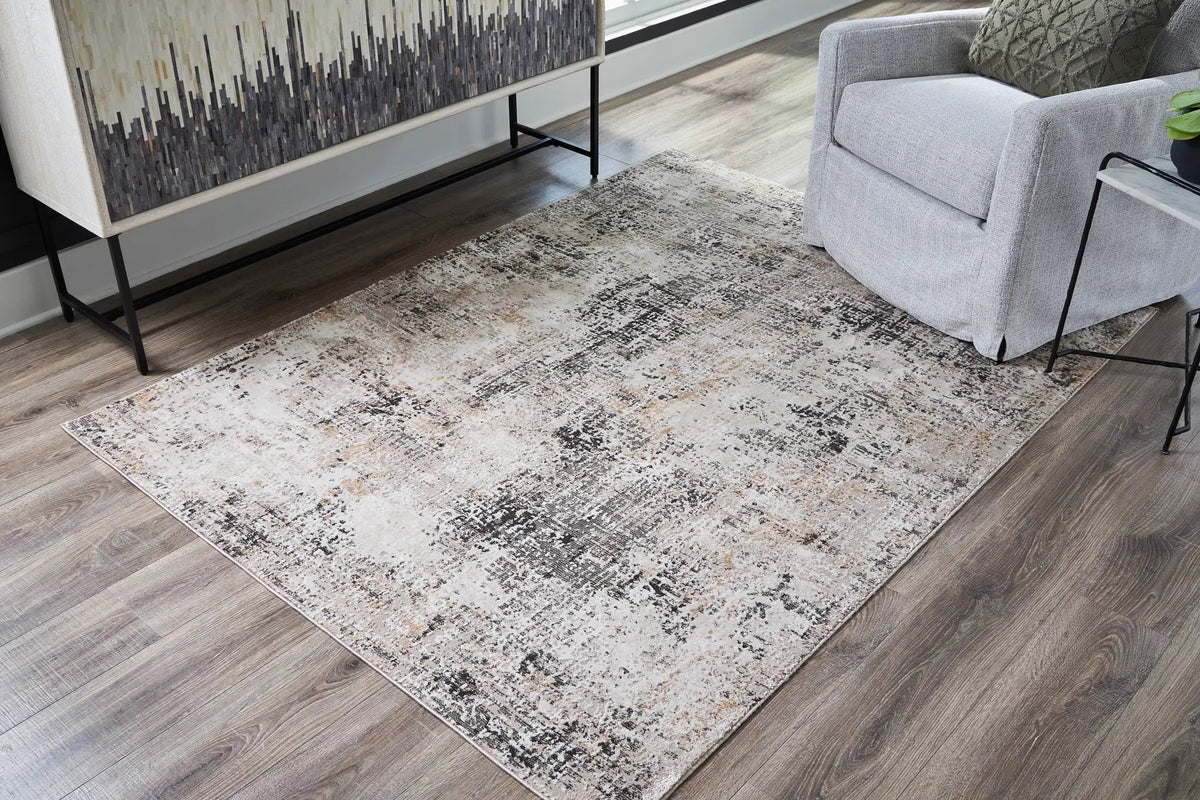 Elaning Area Rug | 95.38 x 125.38 Inch | Abstract Design | Plush Pile