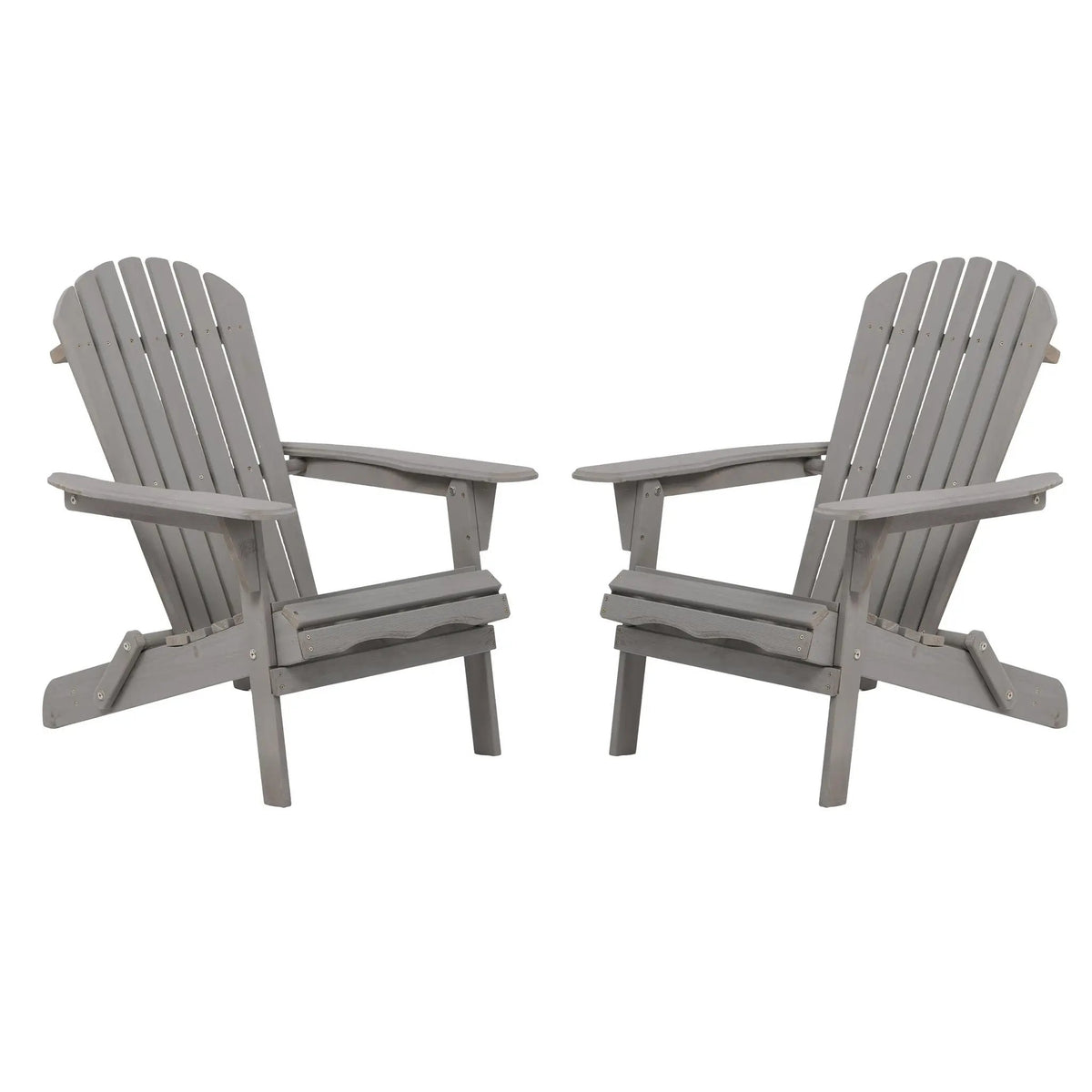 Oversize Folding Adirondack Chair | Premium Hemlock Wood | Pre-Assembled Parts | Patio And Garden