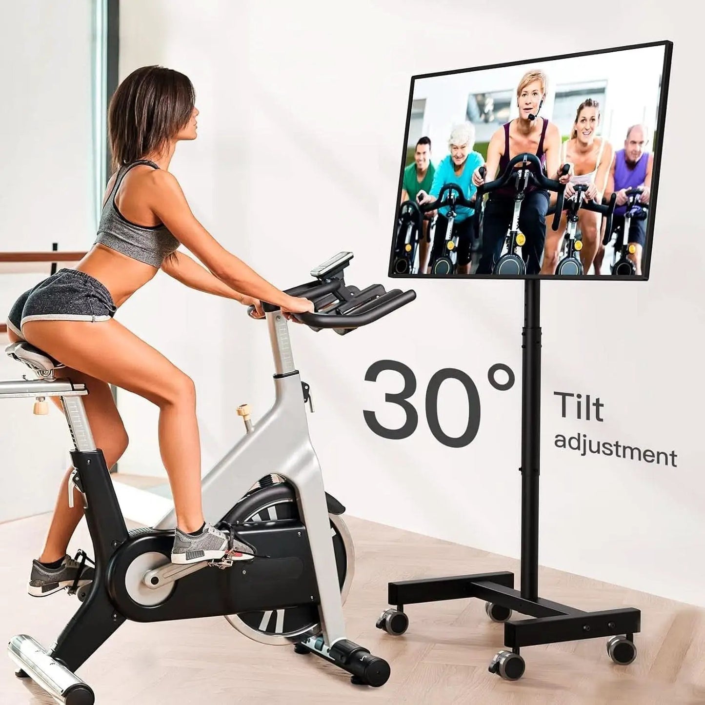 Adjustable Rolling TV Cart For 13 To 50 Inch TVs Tilt from PriceLows™