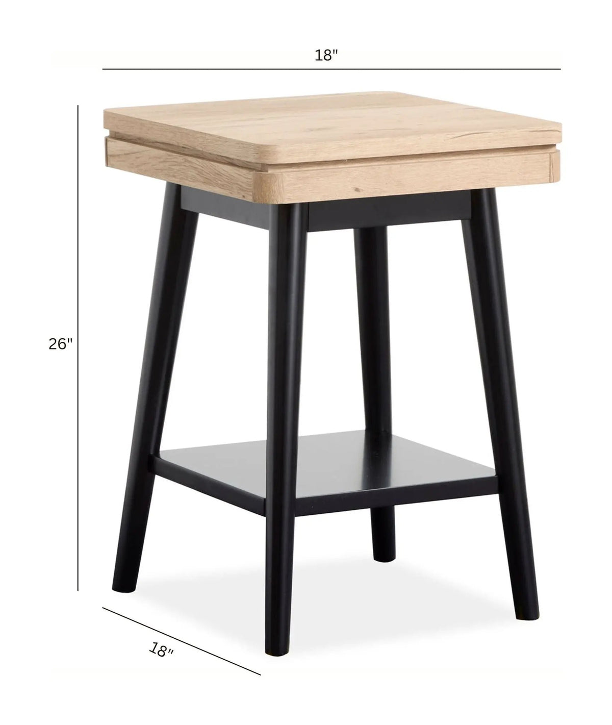 Fletcher Rectangular End Table | Driftwood Finish | Paper Veneer | Relaxed Modern Style