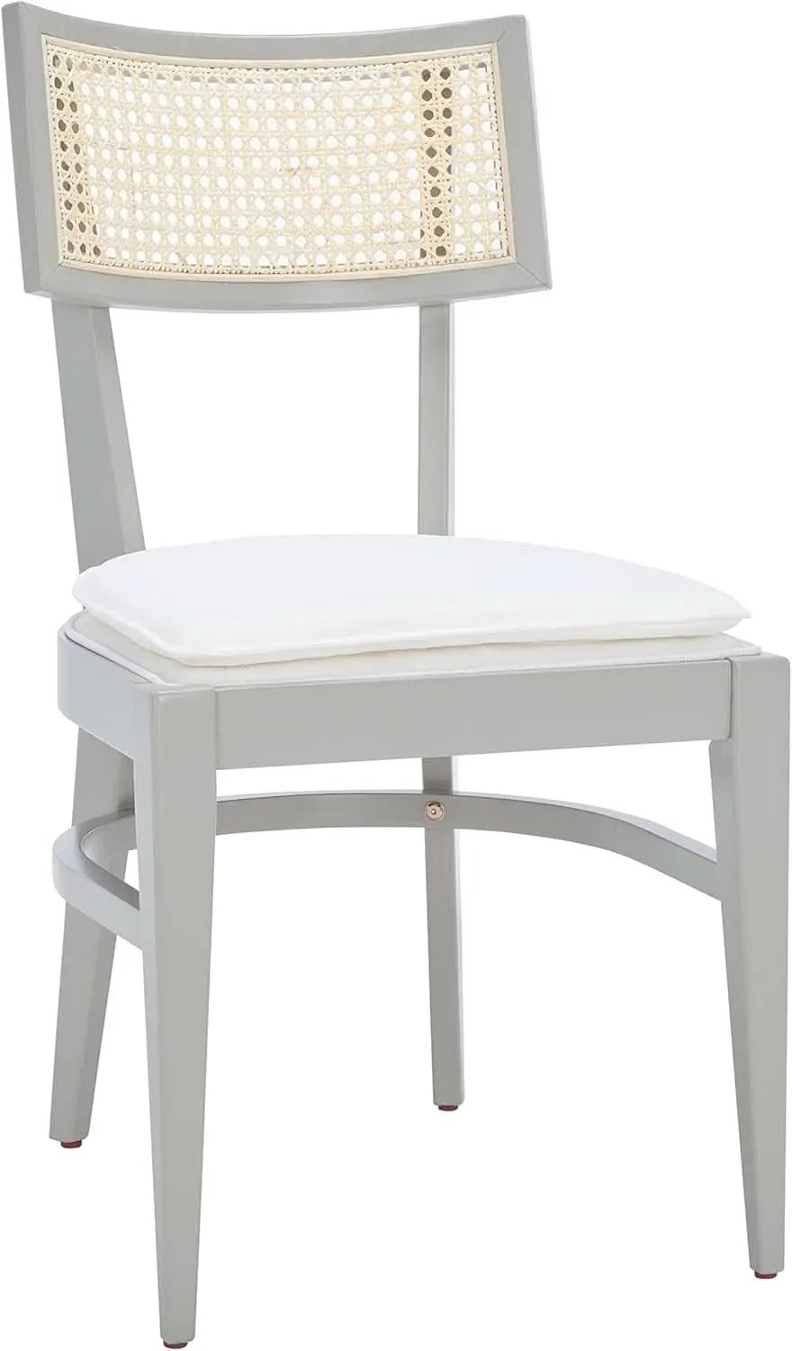 Coastal Grey Cane Seat Cushion Dining Chair For Kitchen from PriceLows™