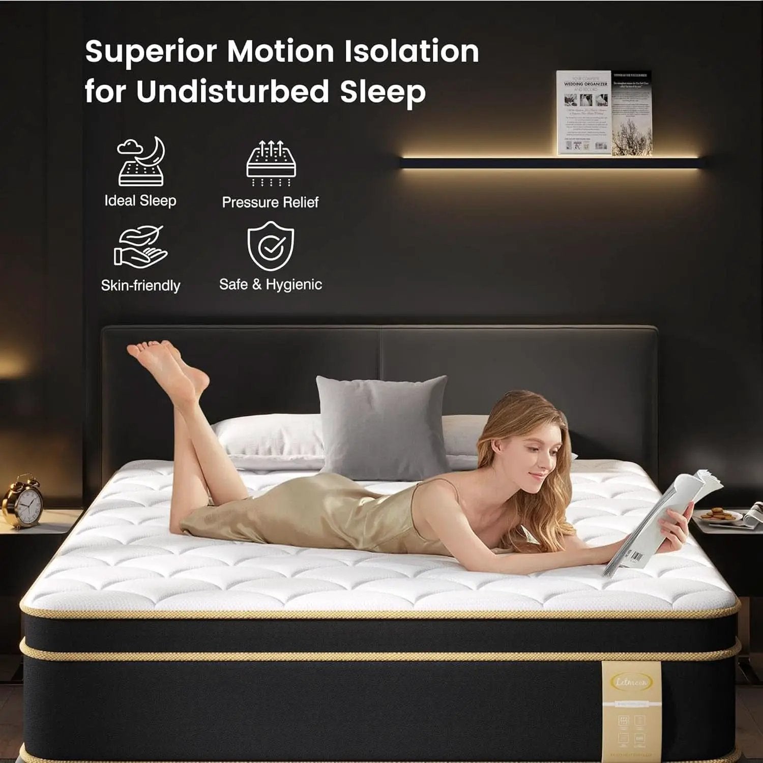 Queen Gel Memory Foam Hybrid Mattress Fourteen Inch Edge Support from PriceLows™
