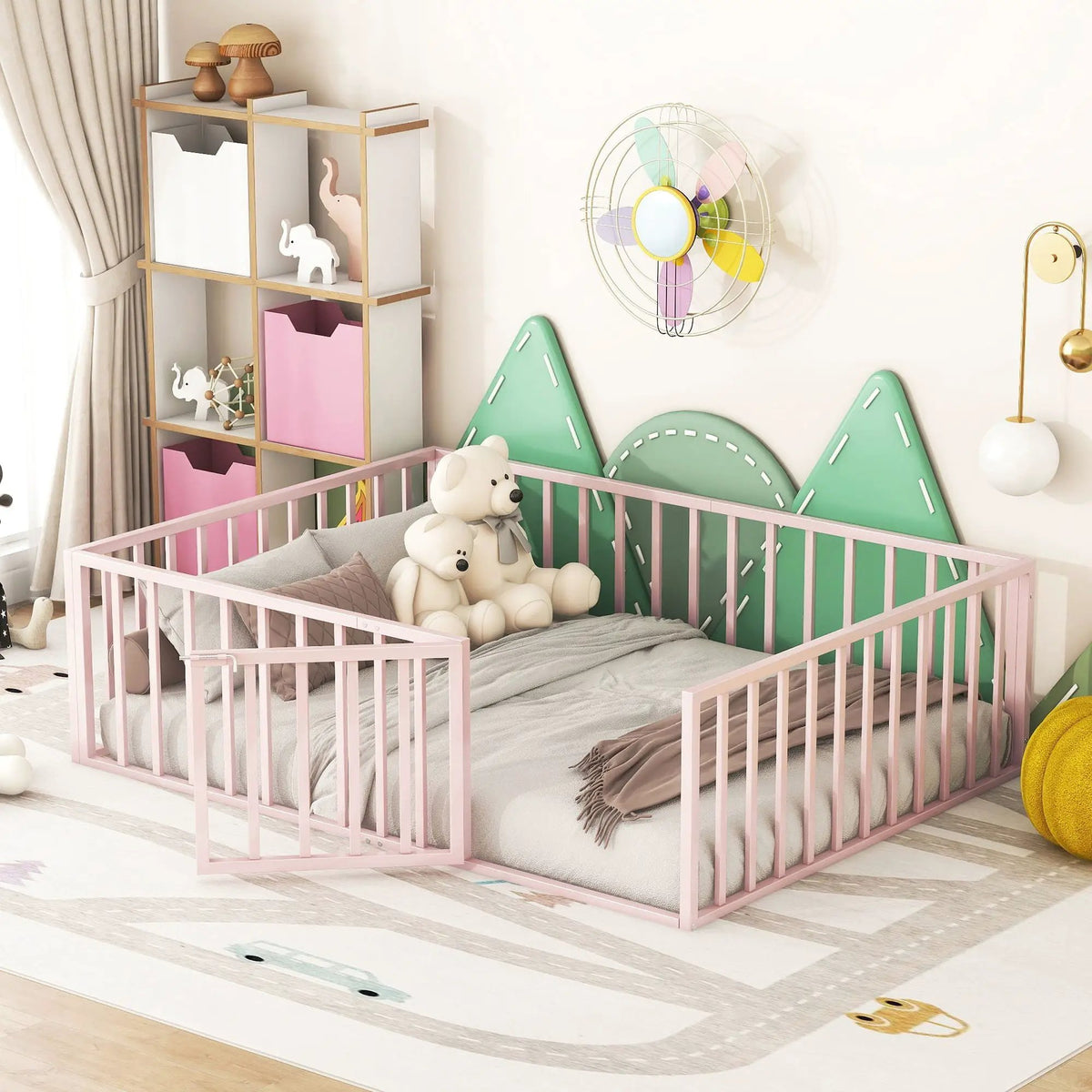 Metal Floor Bed Frame | Raised Fence Gate | Low Platform Design