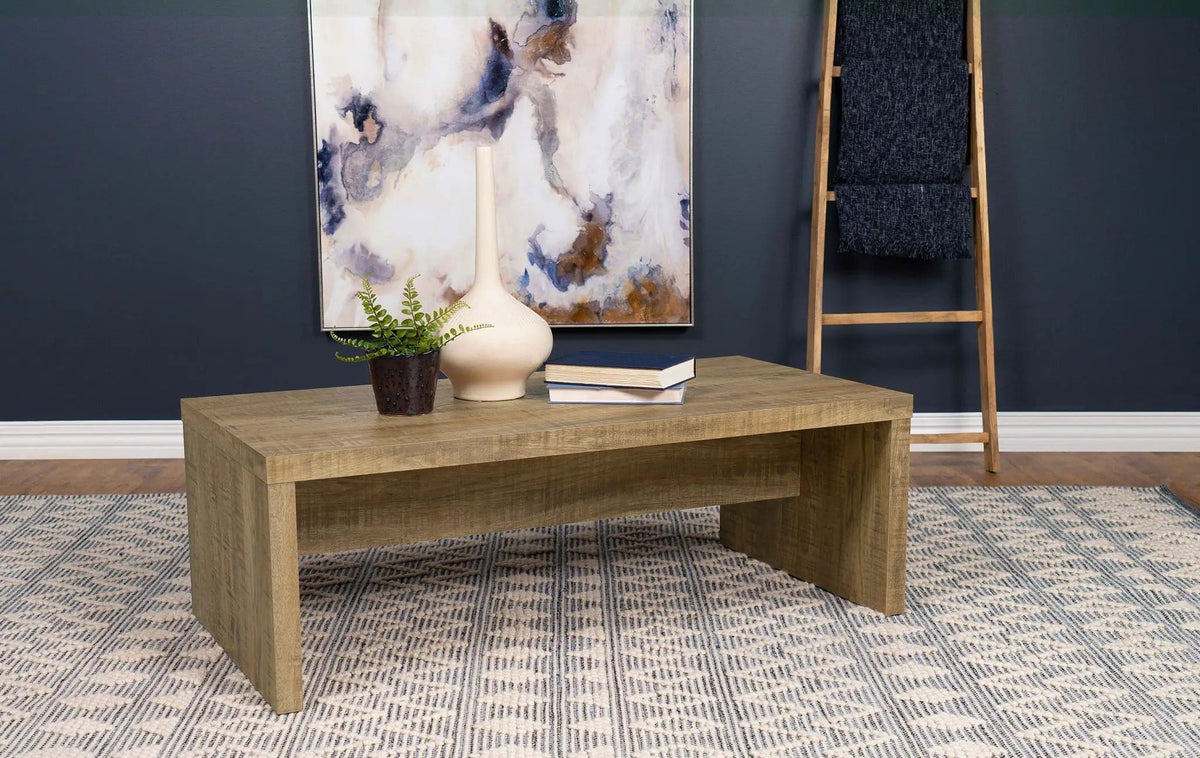 Lynette Rectangular Engineered Wood Coffee Table Mango | 47.25 x 23.5 x 16.25 in | Mango Wood | Living Room