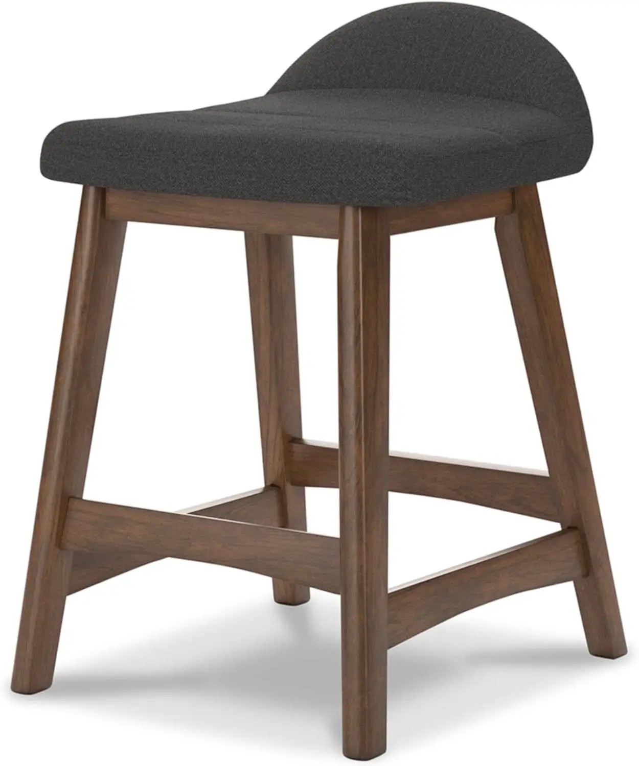 Counter Height Bar Stool Set Of 2 28.5 Inch Charcoal Brown from PriceLows™