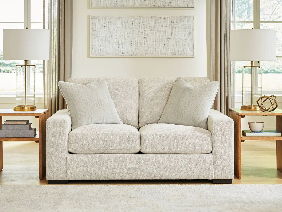 Loveseat | Transitional Design | Boucle Upholstery | Gray