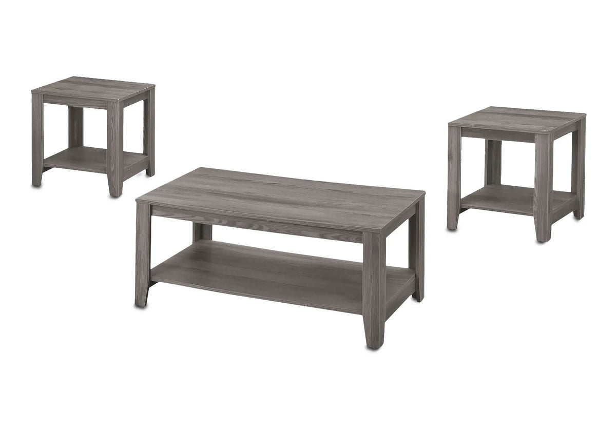 Transitional Table Set | Coffee And End Tables | Set Of 3 | 42 Inch Coffee Table