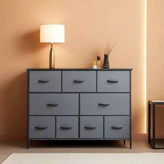Fabric Dresser With TV Stand 8 Drawer Bedroom Storage from PriceLows™