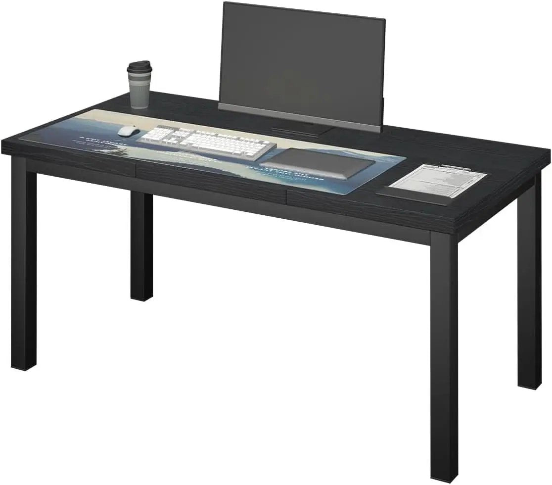 63 Inch Black Computer Desk For Home Office Setup And Study from PriceLows™